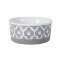 Design Imports 4.25 x 2 in. Lattice Pet BowlGrey Small CAMZ37254